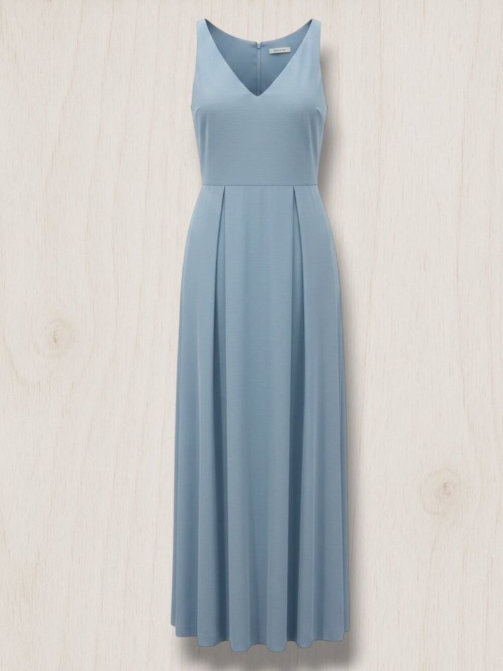 Lula Kate Charleston Baby Blue V-Neck Maxi Dress Pockets 0